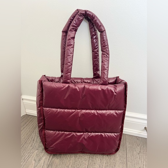 Marc Jacobs Burgundy Puffer Tote - Picture 3 of 4